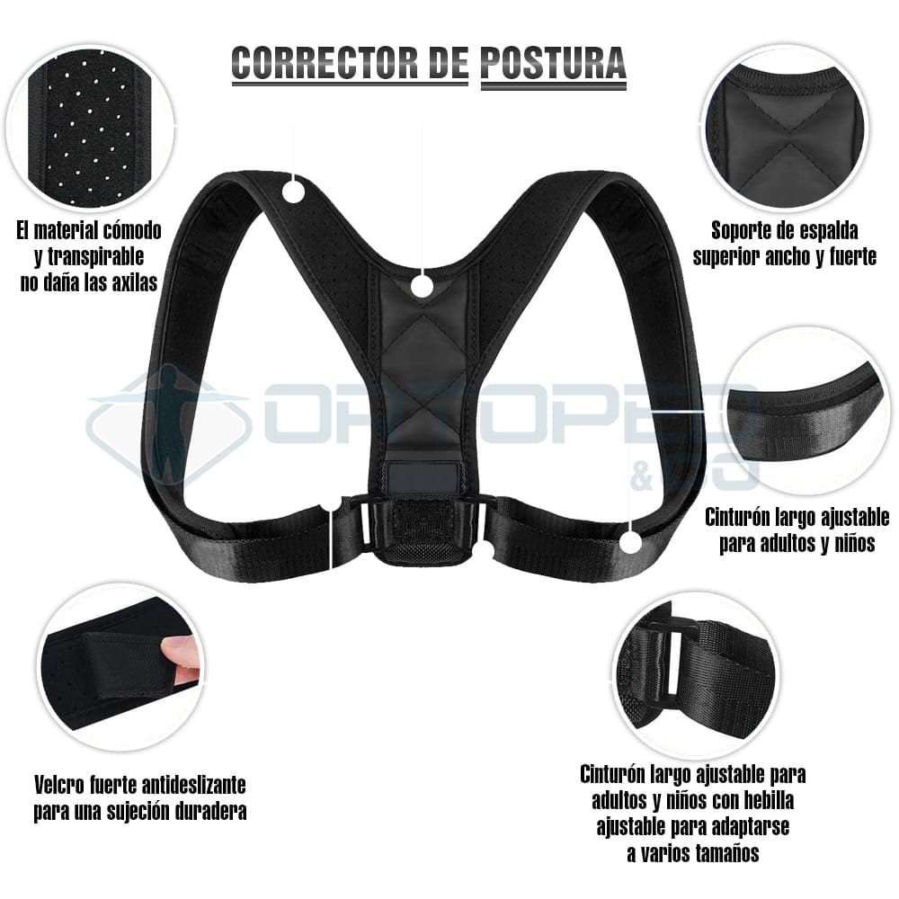 Corrector de Postura Unisex FlexEasy® | Alivio de dolor de espalda, cuello y clavícula (Compra 1 y obtén 1 GRATIS!)