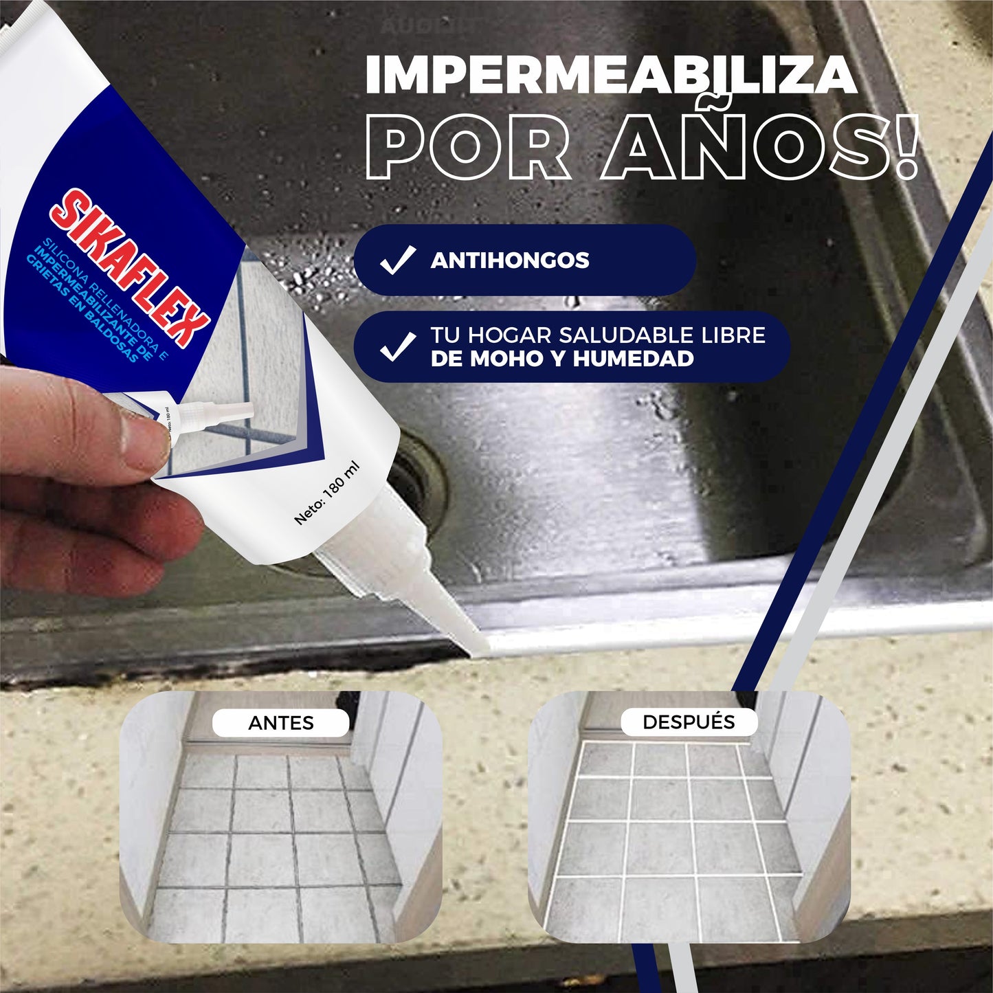 Silicona Rellenadora e Impermeabilizante De Grietas Multifuncional - SikaFlex©