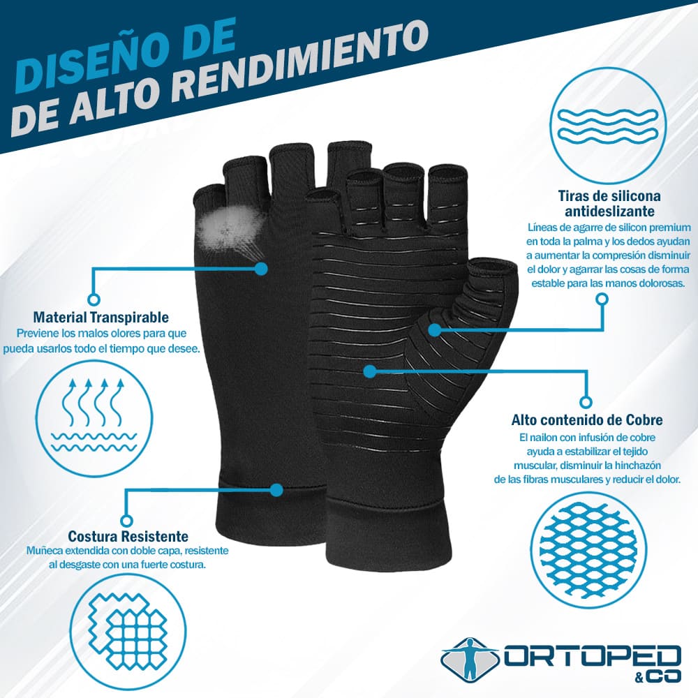 Guantes de Compresión de Cobre para Artritis [PAGA 1 Lleva 2]