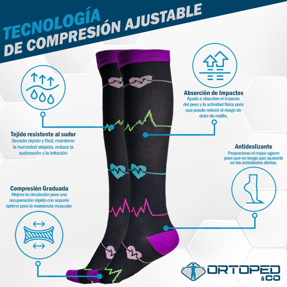 3 Pack Calcetines de Compresión, de 15-20 mmHg 3 PACK