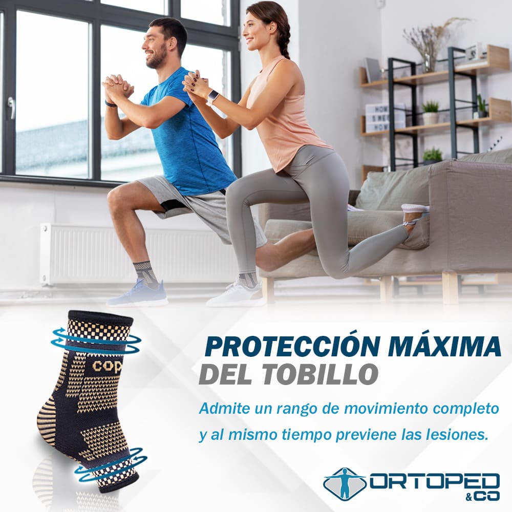 Tobillera de Compresión de Cobre iCooper® para Alivio de Dolor y Prevención de lesiones ( Compra 1 y lleva 2 )