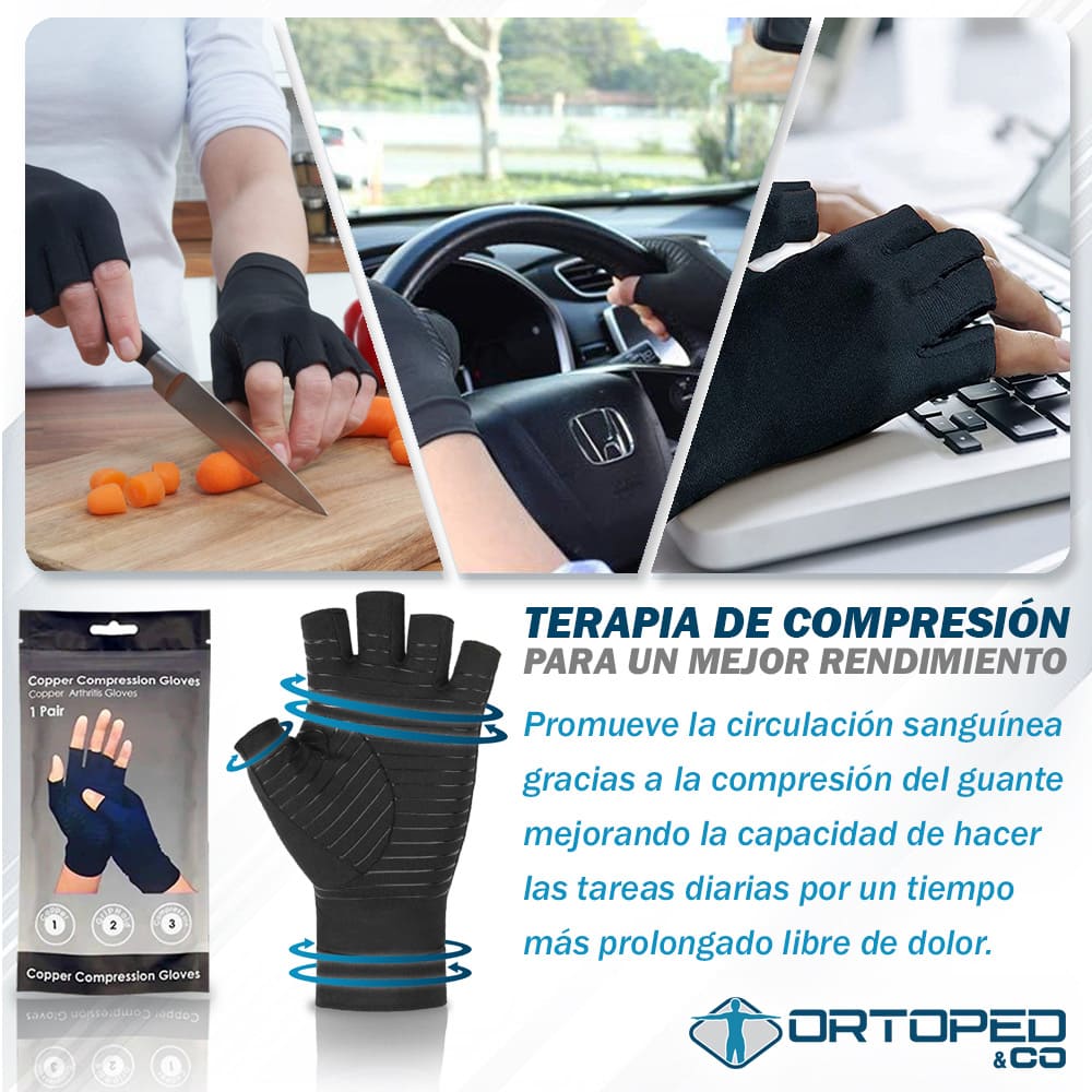 Guantes de Compresión de Cobre para Artritis [PAGA 1 Lleva 2]