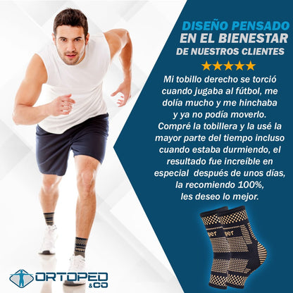 Tobillera de Compresión de Cobre iCooper® para Alivio de Dolor y Prevención de lesiones ( Compra 1 y lleva 2 )