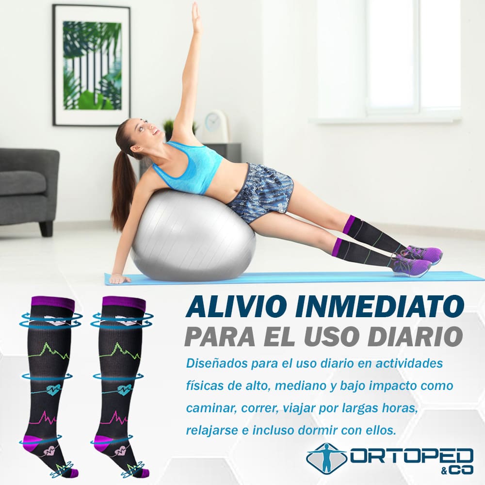 3 Pack Calcetines de Compresión, de 15-20 mmHg 3 PACK