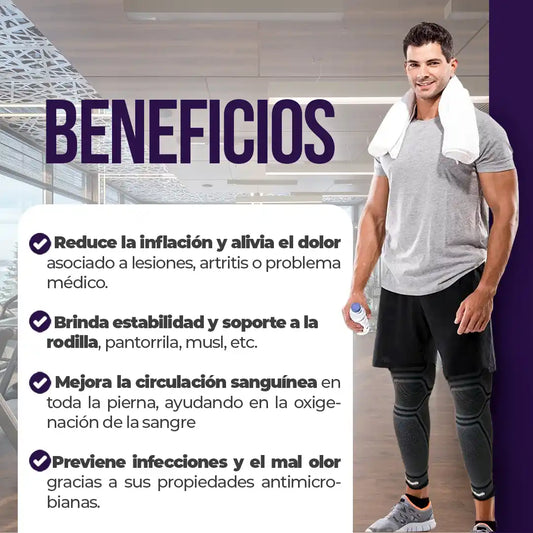 Rodillera Larga de Compresión Cobrevida®️ Alivia y Protege tu Rodilla [Paga 1 Lleva 2]